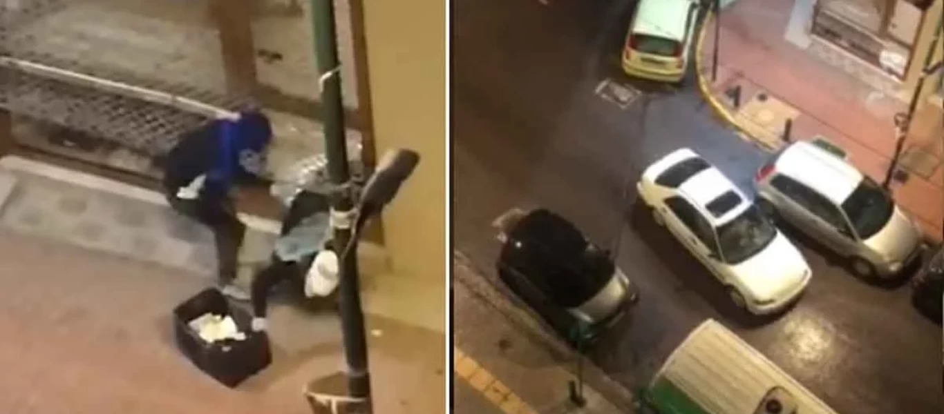 Γείτονες πετούσαν γλάστρες στους κλέφτες που ξάφρισαν κατάστημα στον Βύρωνα (βίντεο)